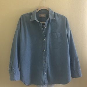 Everlane denim boxy button down